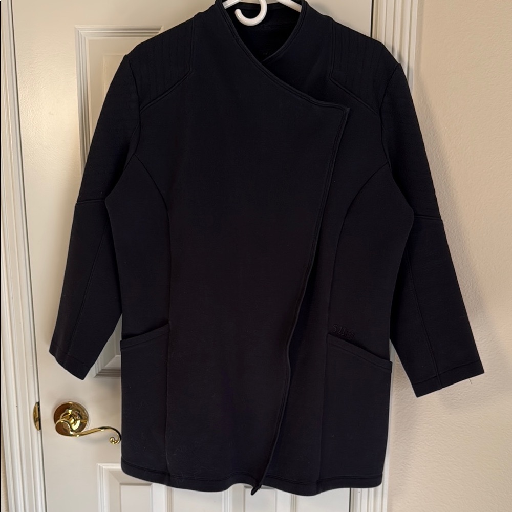 Black Asymmetrical Coat, size L